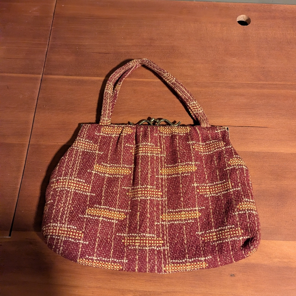 Vintage Plaid Clasp Purse